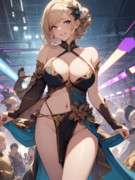 大胆なドレスを着てつがいを探すジータちゃん