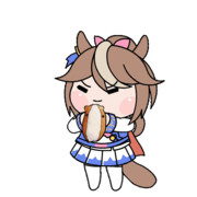 コッペパン食べるテイオー（トウカイテイオー