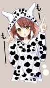 牛柄パーカーダンツ