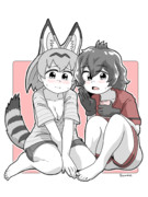 なんだかこっちを見てるヒトがいるよ？