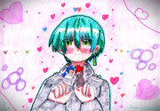 翠くんと夜桜夫婦の指人形
