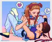 飼い主とペットな五飛とサリィさん