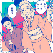 夏祭りに来た五飛＆サリィ