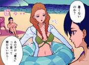 海に来た時の五飛とサリィとノイン