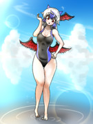 競泳水着朱鷺子