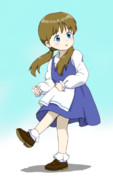 エプロンドレスの子