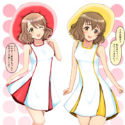 双子コーデな月宮雅さんと並木芽衣子さん