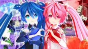 【赤と青の静画博】星と花