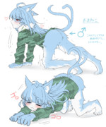 X(twitter)のお題で描いたおまねこ