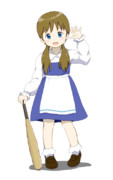 バッティングは好きだけど苦手なえぷろんちゃん