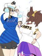 青の矛と橙の盾