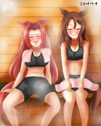 二人でサウナ
