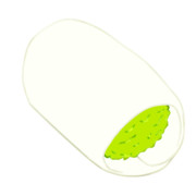 【素材】和菓子・ずんだ入り長命寺餅【フリー素材処くらげや】