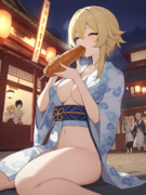 フランクフルトをエッチなおしゃぶりする原神の蛍ちゃん