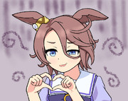 嫌そうに指でハート作ってるタイシン