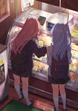 晩御飯を選ぶ姉妹ちゃん