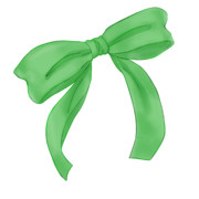 【素材】リボン・リボン結び・グリーン【フリー素材処くらげや】