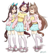 なぜかデジタルの私服を着ることになった三人