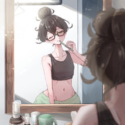 ねぼけ歯磨き千冬ちゃん