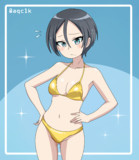 金ビキニなルミ（眼鏡無し）