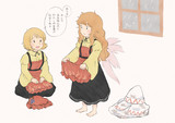 リリーホワイトの雨宿り with 秋穣子
