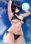 黒ビキニ山城