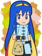 エコバッグと少女