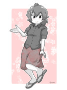 近所のコンビニ行ってそうな格好のかばんちゃん