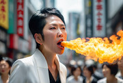 蓮舫の　火炎放射！