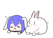 ちっちゃいマックくんとたちみみうさぎさん