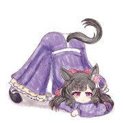 例のポーズをさせられるルビーお嬢