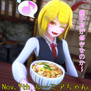 11月、親子丼を食べるーみあ【毎月七日はルーミアの日】