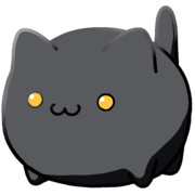 【素材】黒猫・黄色目・マップ隠し・透過素材・上からライティング【フリー素材処くらげや】