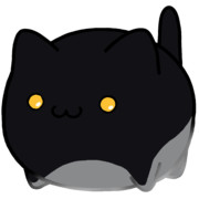 【素材】黒猫・黄色目・マップ隠し・透過素材・下からライティング【フリー素材処くらげや】