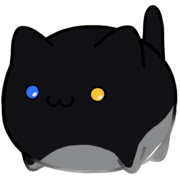 【素材】白パン黒猫・オッドアイ・マップ隠し・透過素材・下からライティング【フリー素材処くらげや】