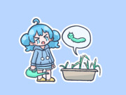 育ててたネギが虫に荒らされました...