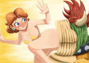 リクエストイラスト（水着姿でヒップアタックするデイジー姫）２