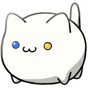 【素材】白猫・青黄目・オッドアイ・マップ隠し・透過・上からライティング【フリー素材処くらげや】