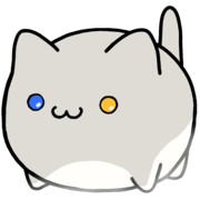 【素材】白猫・青黄目・オッドアイ・マップ隠し・透過・下からライティング【フリー素材処くらげや】