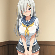 髪を伸ばした浜風