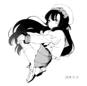 松輪 進水日イラスト
