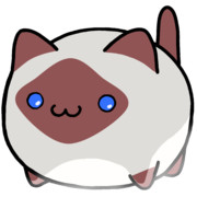 【素材】薄茶系シャム猫柄・青目・マップ隠し・透過素材・下からライティング【フリー素材処くらげや】