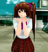 JKはたてちゃんの投げキッス