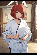 柔道着を着ているぷよぷよ風ウェンディちゃん
