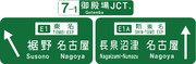 御殿場ジャンクションの案内標識