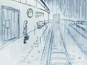 雨の駅