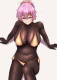 全身黒タイツ金ビキニ青葉