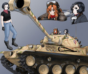 モジャクロ戦闘記　第91回で使用した立ち絵＆戦車絵