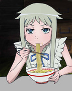 ラーメンを食うめんま(メンマ入り）