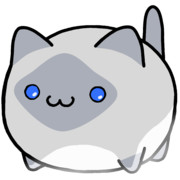 【素材】ペールグレー系シャム猫・青目・マップ隠し・下からライティング【フリー素材処くらげや】